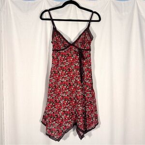 Y2K Lots of Love by Speechless Floral Handkerchief Hem Mini Dress